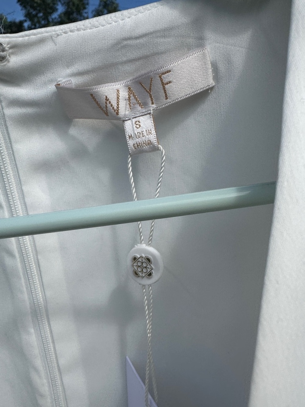 Wayf White Sailor Dress with Black Bow Accent - Picture 2 of 3